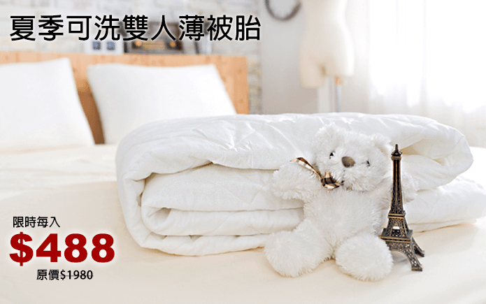 夏季可洗雙人薄被胎