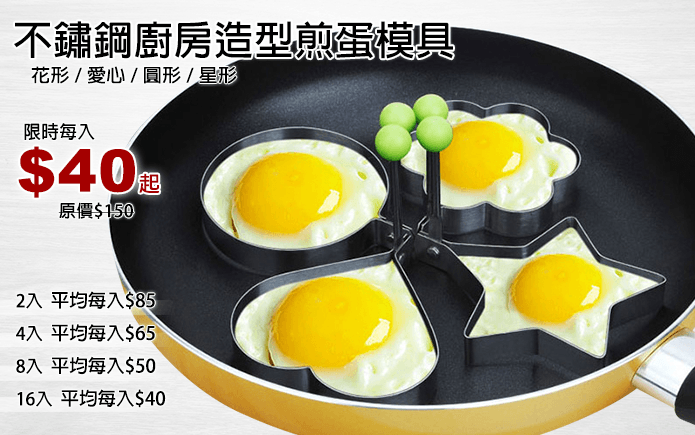 不鏽鋼廚房造型煎蛋模具